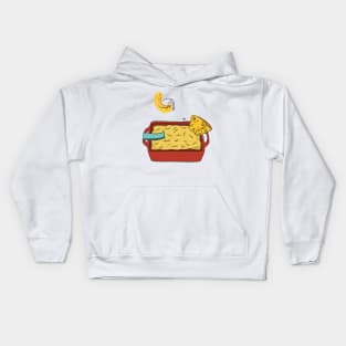 Macaroni and cheese illustration Kids Hoodie